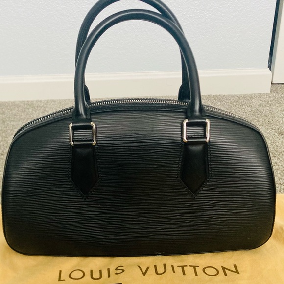 Preloved Louis Vuitton Jasmin Epi Noir Leather Satchel Silver Hardware